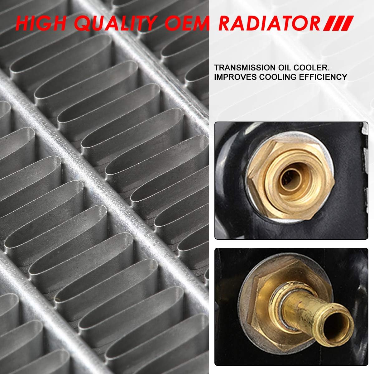 Auto Dynasty Radiator Compatible with 98-05 Mercedes ML320 ML430 ML500 AT, DPI 2190 Factory Style 1-Row Cooling Radiator, Aluminum Core