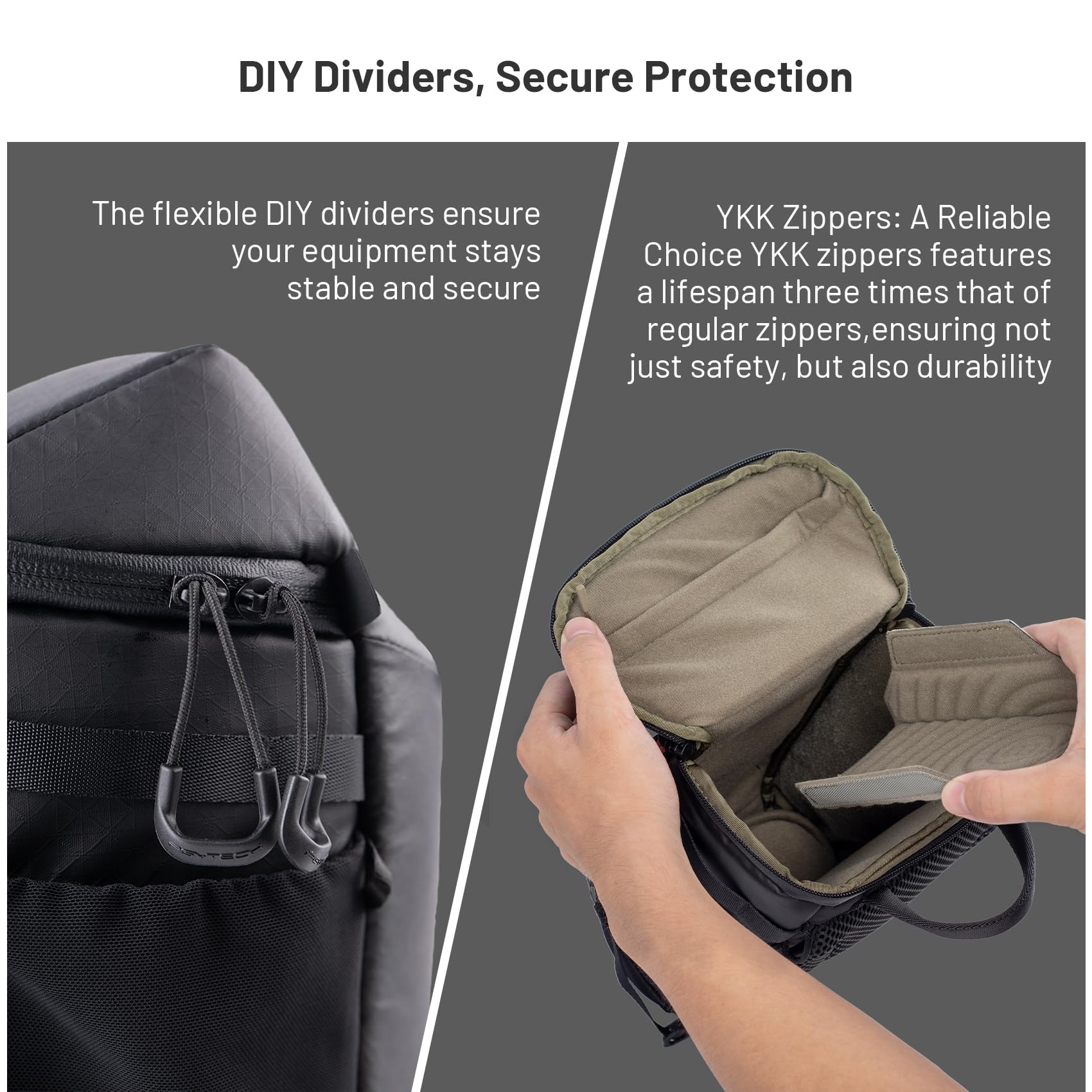 PGYTECH Kameratasche Klein mit Verstellbarem Schultergurt, Bauchtasche Umhängetasche mit zusätzlichen erweiterbaren Taschen,Kompatibel mit Nikon/Canon/Sony/DSLR/SLR/Spiegellose Kameras und Objektive