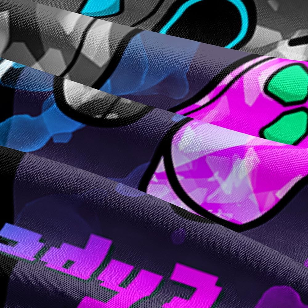 Twin Size Gamer Duvet Cover - Gaming Bed Set, Gamer Bedding, Comforter Cover Set for Boys no Filling
