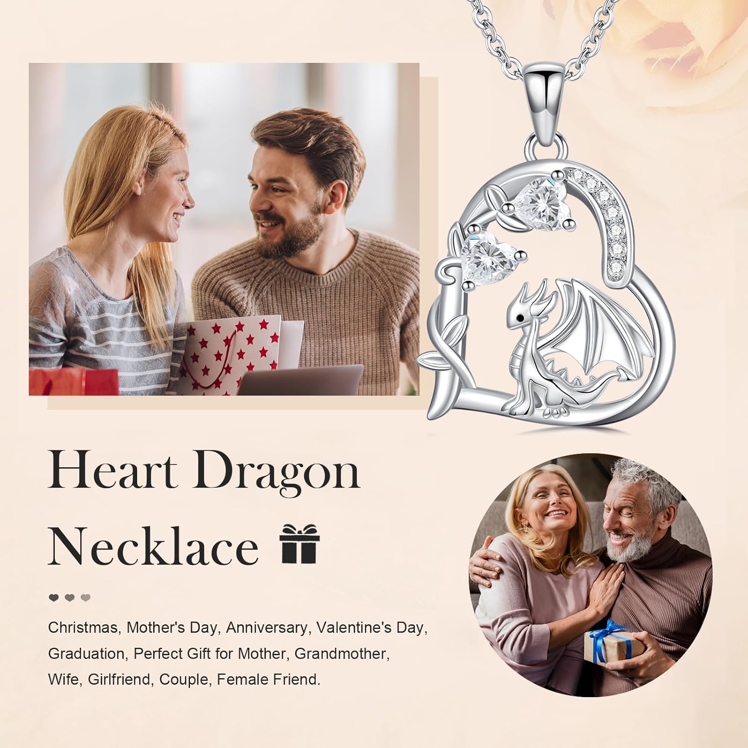 Heart Animal Necklace 925 Sterling Silver Cute Animal Pendant Jewelry Birthday Gifts for Women Girlfriend Mom Animal Lovers - Image 7