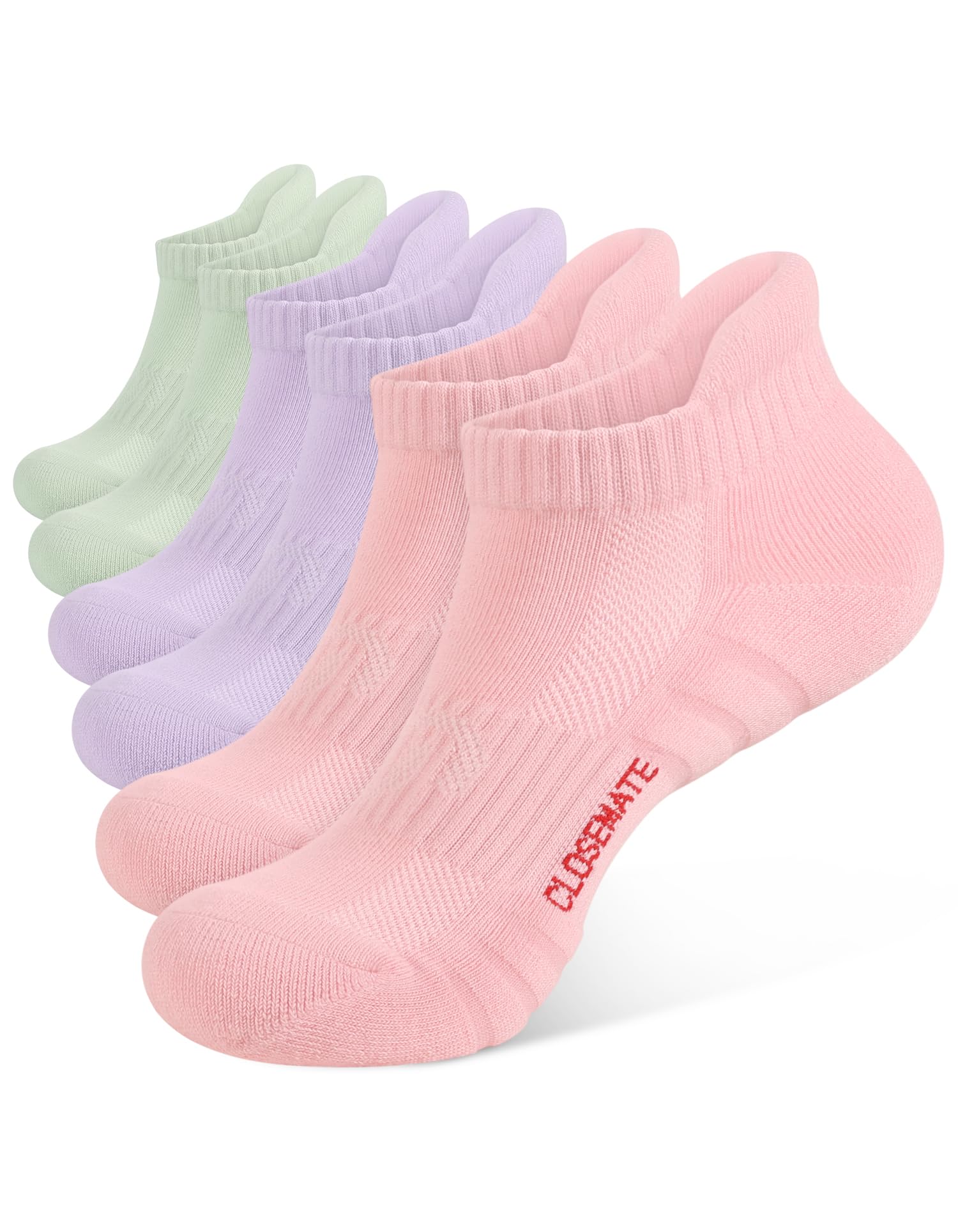 CLOSEMATE Athletic Running Ankle Socks for Men & Women Cushioned Breathable Low Cut Tab Socks