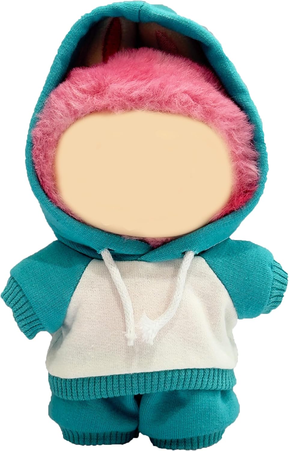 17cm Dolls Clothes,Casual Stylish Hoodies & Pants Doll Outfit Set, Stylish Doll Clothing Accessories for 17cm/15cm-Green(No Doll)