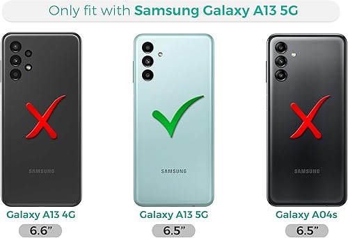 Miniatura 3 de Glisten - Funda para Samsung Galaxy A13 5G, Samsung A13 5G - Diseño artístico de pared de balón de fútbol impreso delgado de plástico duro Funda