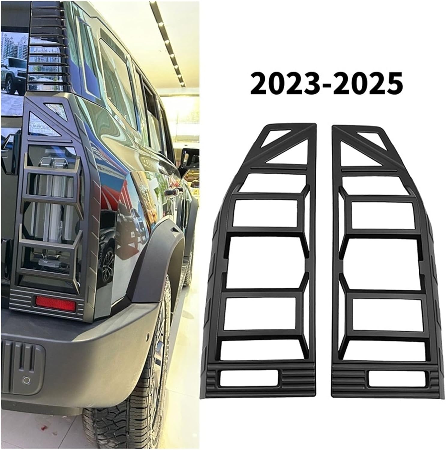 2Pcs Car Rear Headlight Lamp Cover Tail Light Frame Protective Cover Compatible For Jetour Traveler T2 2023-2025