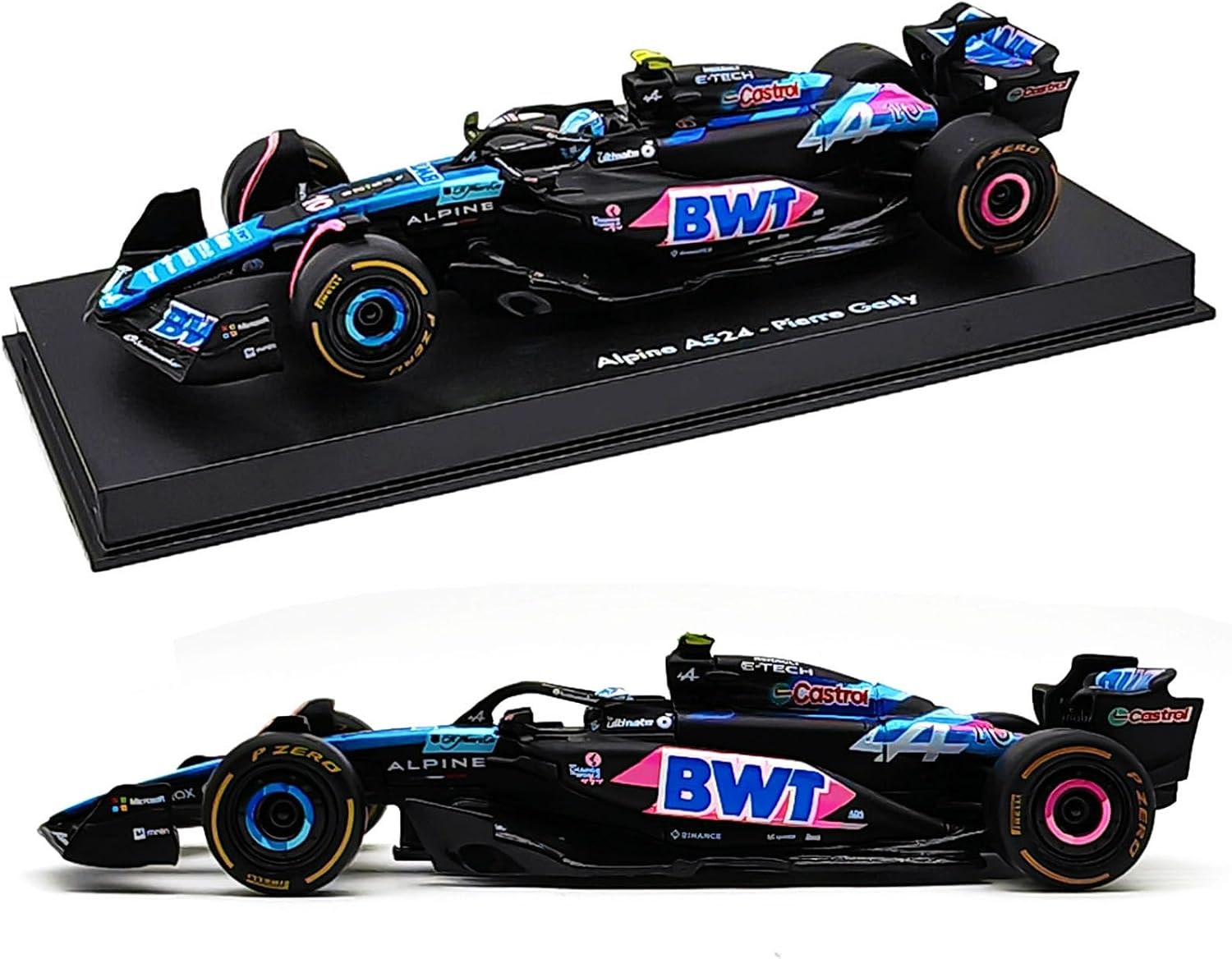 1/43 2024 BWT Alpine F1 Team A524 10# Pierre Gasly F1 31# Esteban Ocon Alloy Car Die Cast Car Model Collection Gift (1/43 A524 Pink 31# W/Driver)