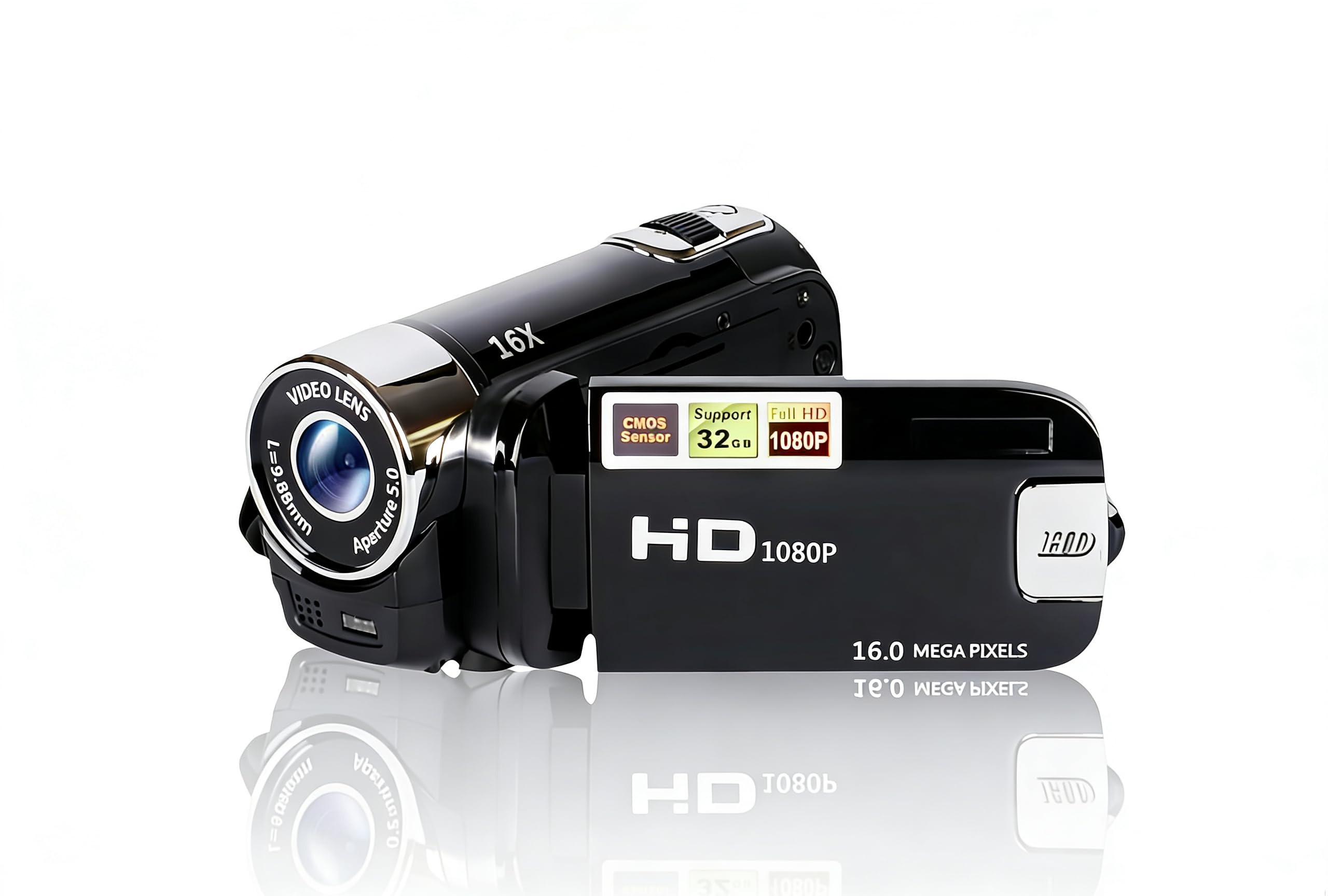 – Bewinner Video Camera Camcorder, Full HD 1080P 16MP Vlogging Camera Recorder with 2.7in Rotatable Screen, 16x Digital Zoom Digital Camera Gift for Friends and Family (Black)