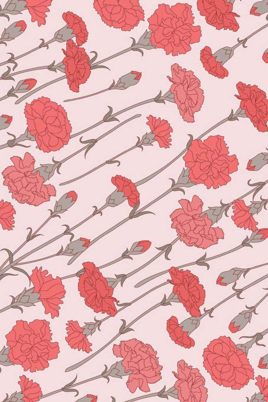 Carnations: Graph Paper Notebook, 6x9 Inch, 120 pages
