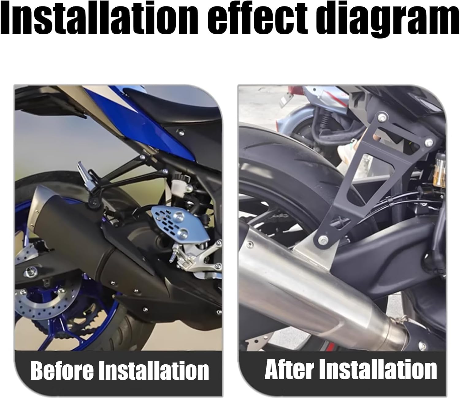 For YZF-R3 R25 MT-03 MT-25 2025 Motorcycle Exhaust Pipe Hanger Muffler Bracket Bracket yzfr3 r25 mt-03 mt-25 2019-2025 Motorcycle Parts