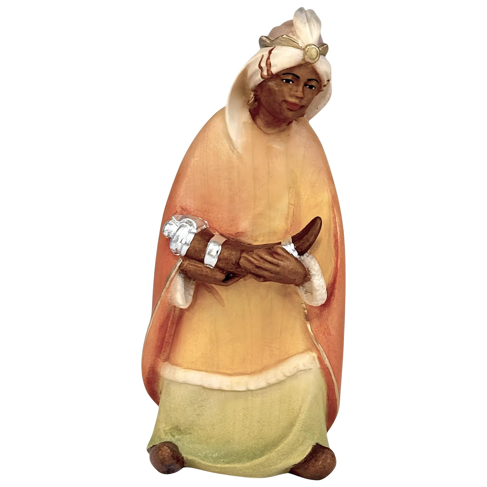 Figurine crèche Roi Magique Moro Gaspare bois précieux pour transmettre la magie de Noël
