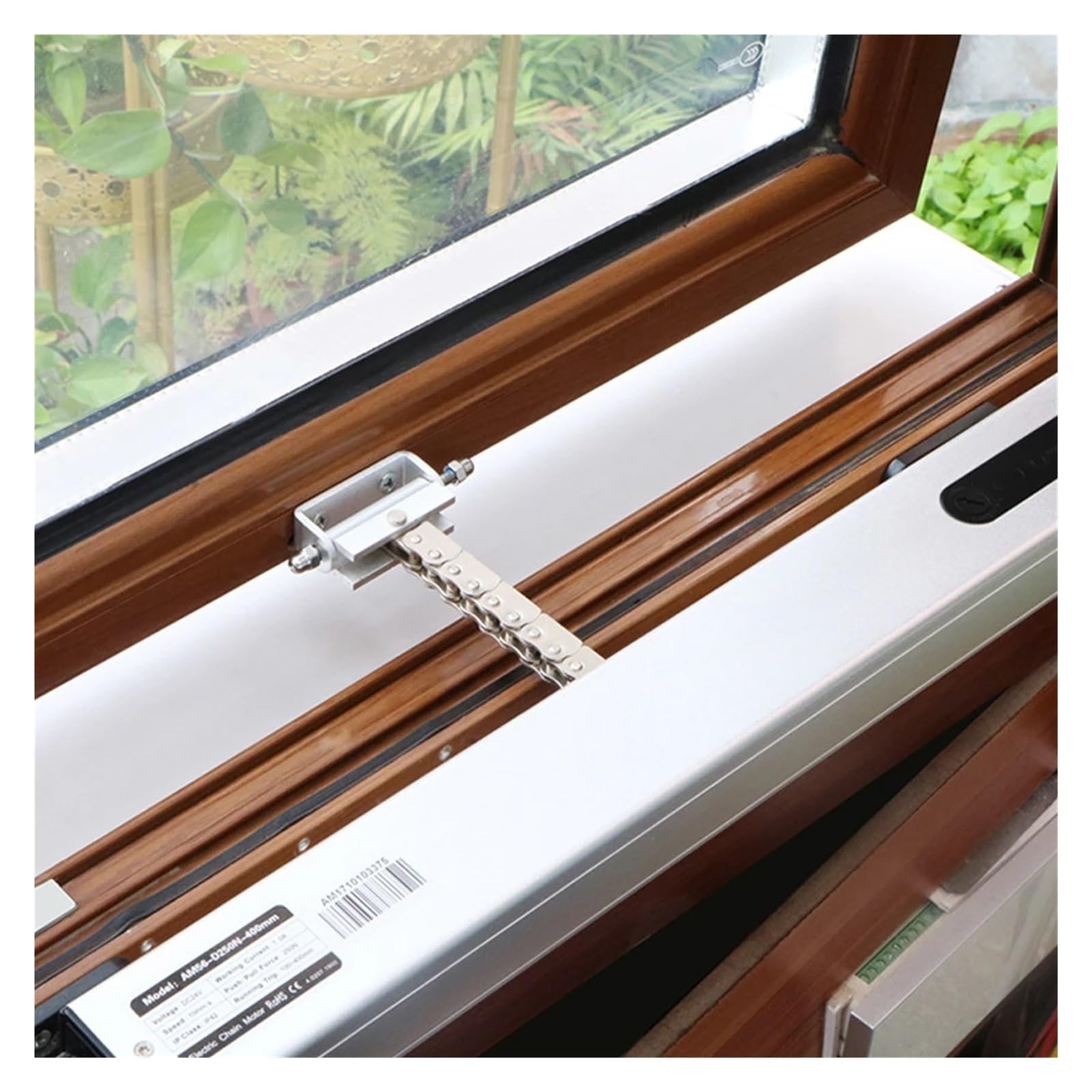 El más nuevo abridor de ventanas automático de cadena de longitud ajustable de 100~400 mm con control remoto opcional Abridor AutomáTico De Puerta Corredera(Remote kit)
