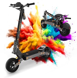 Kukirin G4 Patinete Electrico Adultos, Motores 2400W & Batería 60V 20Ah MAX Autonomía, 11" Neumáticos Todo Terreno Patinetes Eléctricos Todoterreno Plegable, 3 Modos Velocidad, E Scooter Carga 150 kg