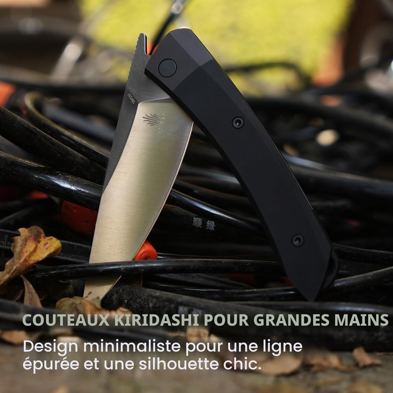 Kizer Momo Pocket Couteau Pliant, Lame 8CM Couteau Pliant de Camping, Manche en Aluminium Couteaux EDC pour Femmes et Hommes Cadeau V4663C1