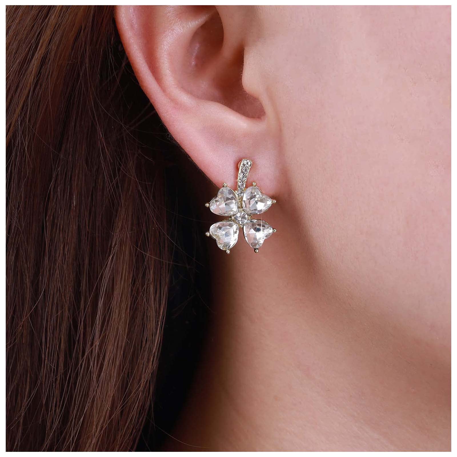 Yheakne Orecchini Di Cristallo Bohémien Orecchini D'oro A Stella Orecchini A Perno Strass Vintage Orecchini A Fiore Scintillante Cz Fuochi D'artificio Orecchini A Stella Per Donne E Ragazze