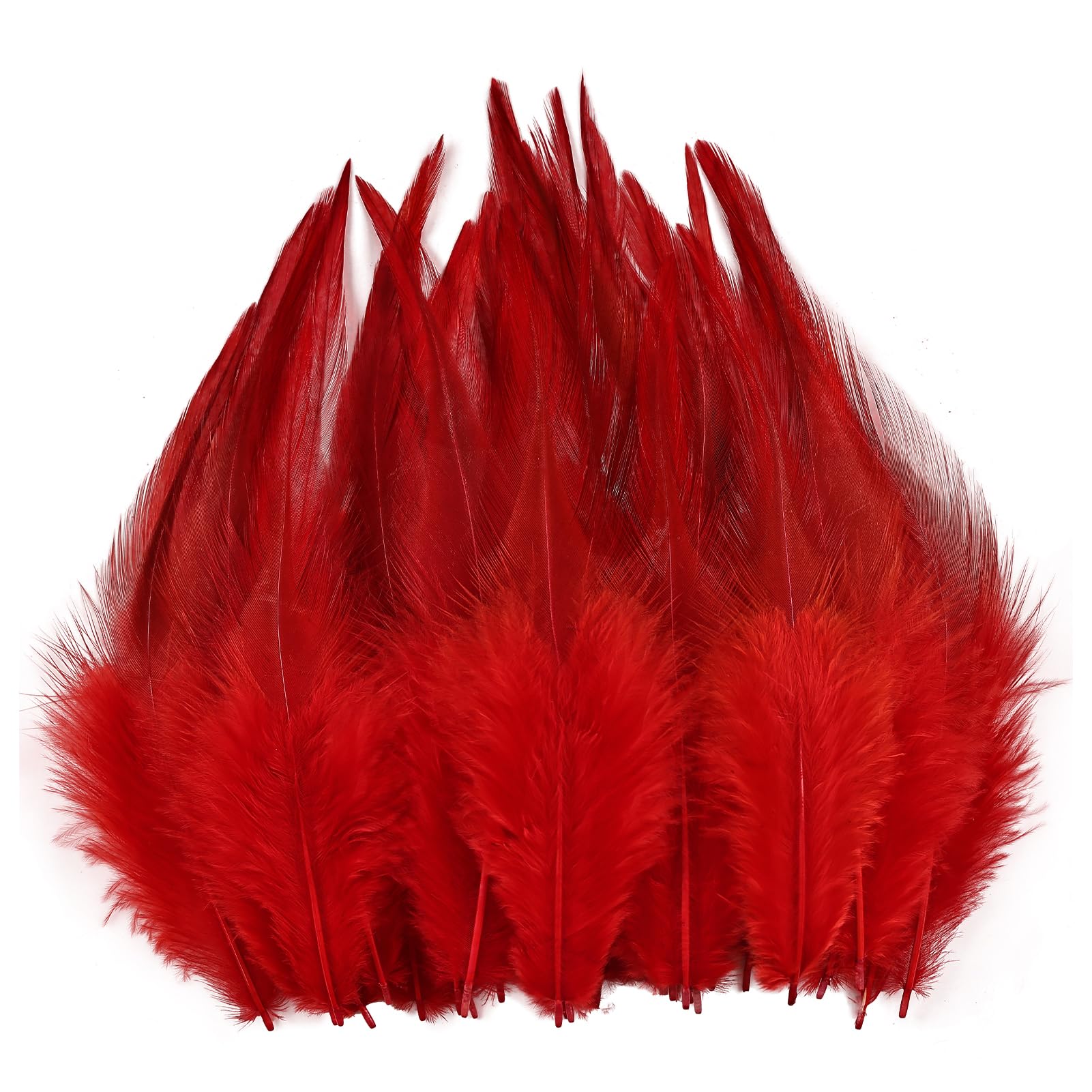 whitefeather Craft Feathers Bulk Pack - 300PCS Assorted Colorful Feathers for Crafting, Hat Decorating, Carnival DIY Projects (4-6 Inch Small Feathers, Synthetic Craft Materials) (White) — view 14