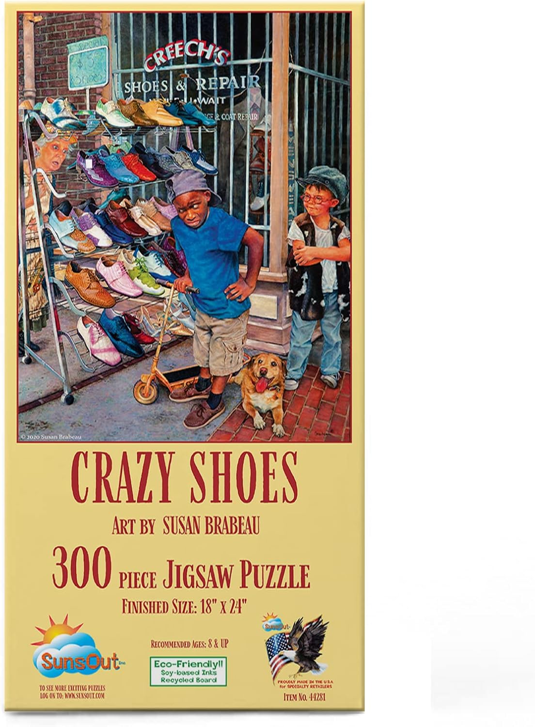 SUNSOUT INC - Crazy Shoes - 300 pc Jigsaw Puzzle by Artist: Susan Brabeau - Finished Size 18" x 24" - MPN# 44281
