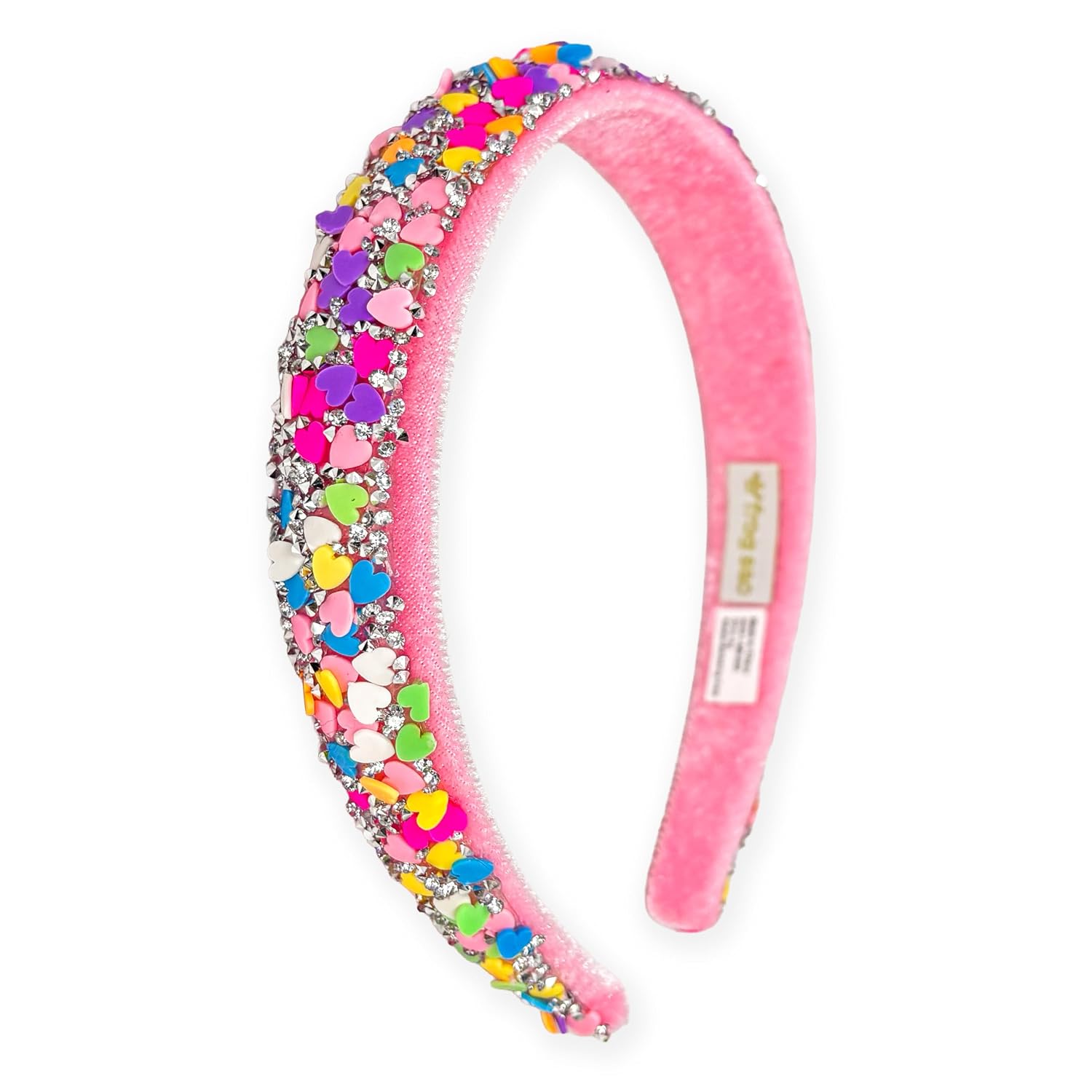 FROG SAC Rainbow Heart Headbands for Girls | Sparkly Accessories