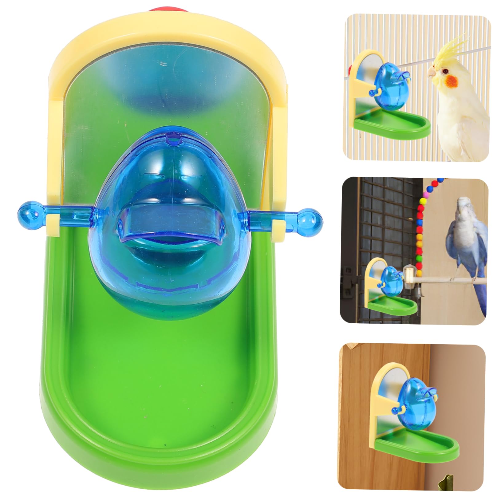 Toyvian Juguete Educativo para Loros y Simple en Estructura, Diseñado para Entrenamiento y Entretenimiento de Pájaros Material Metálico y Plástico Color Aleatorio