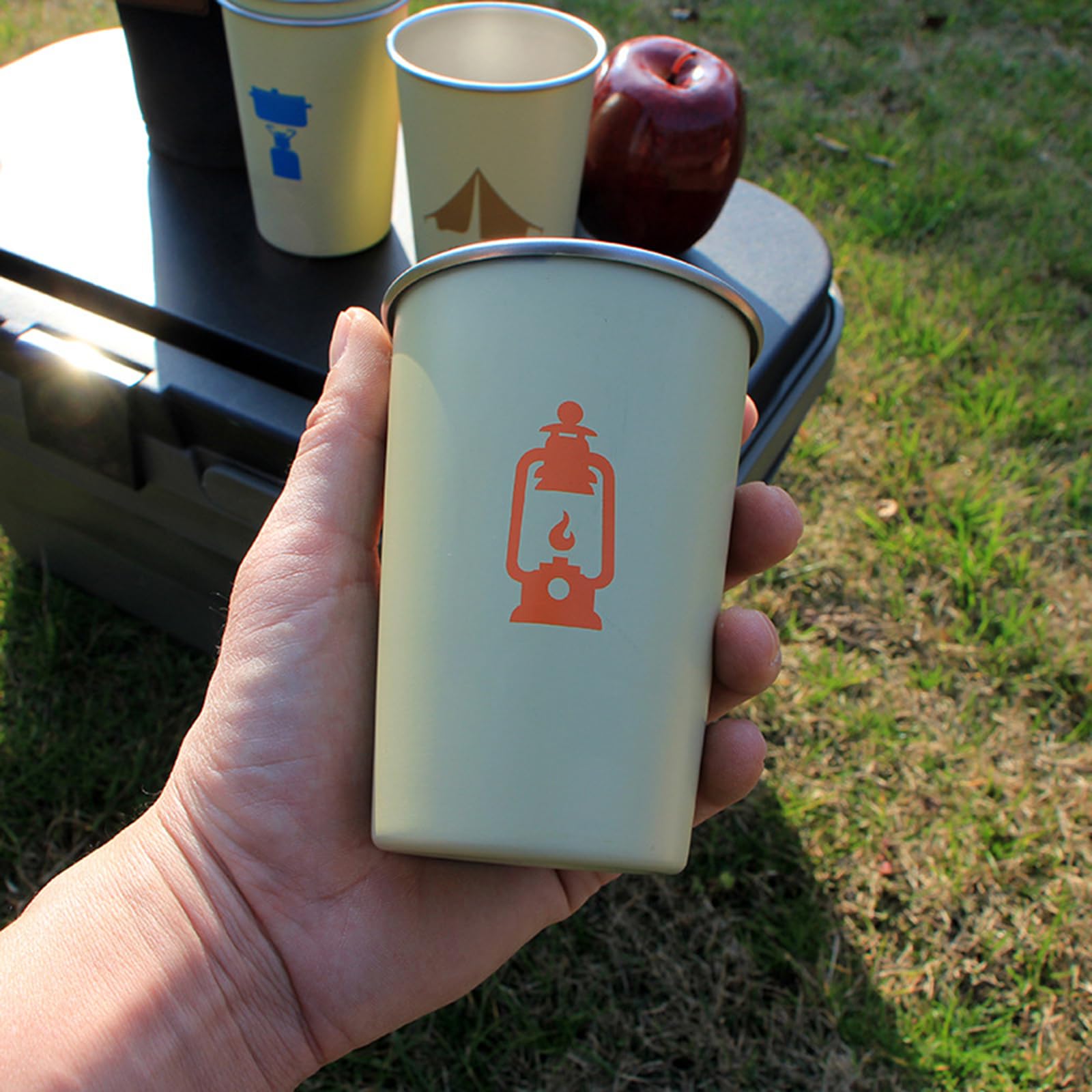 Generisch 350 ml Edelstahl Trinkbecher für Outdoor Reisen