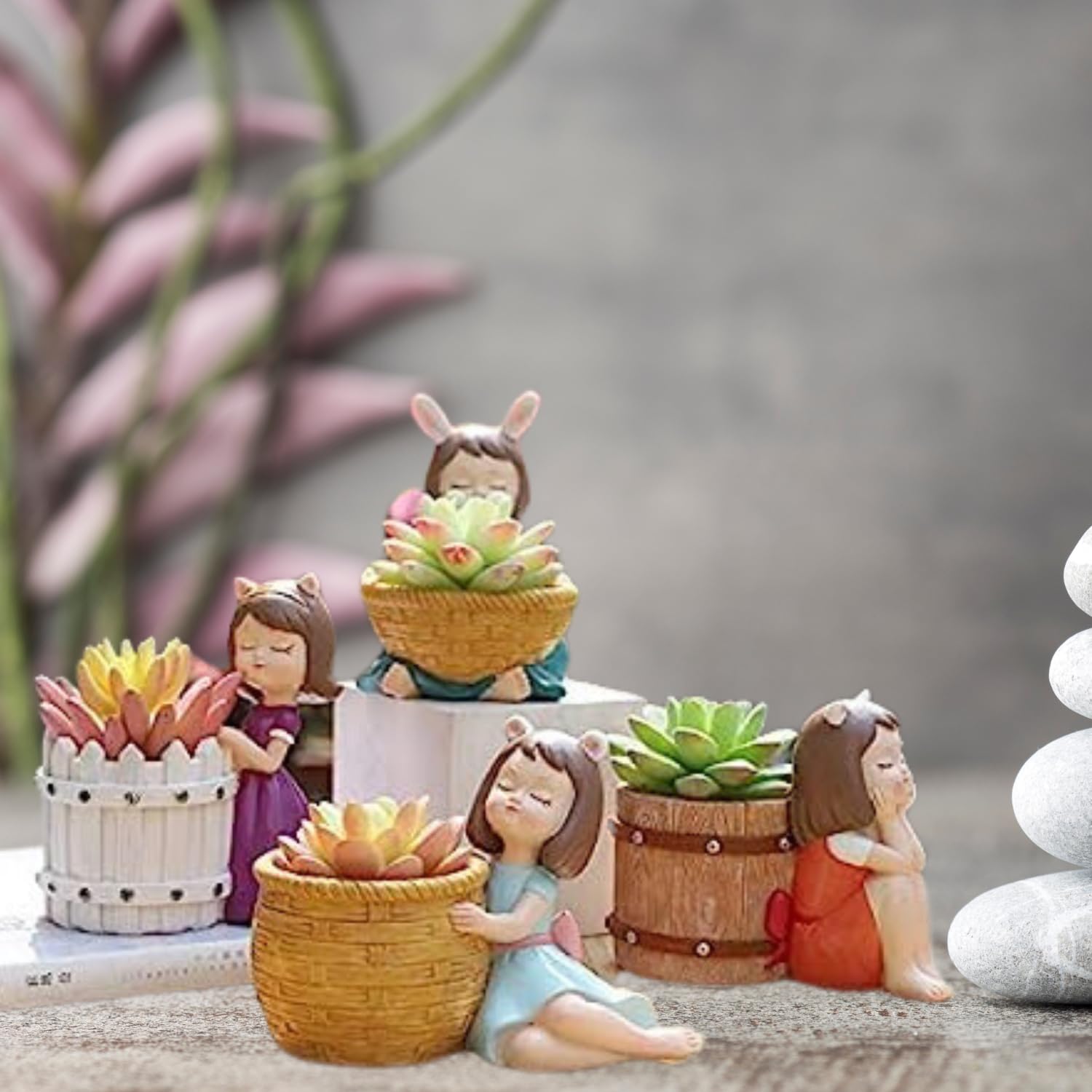 See full amazon price history chart for OSTNKART Resin 4 Basket Girls Pots Succulent Planter (Multi) Basket Girls OSTNKART Resin 4 Basket Girls Pots Succulent Planter (Multi) Basket Girls (B0C4FFY8Y3) Amazon Price History, Amazon Price Tracker