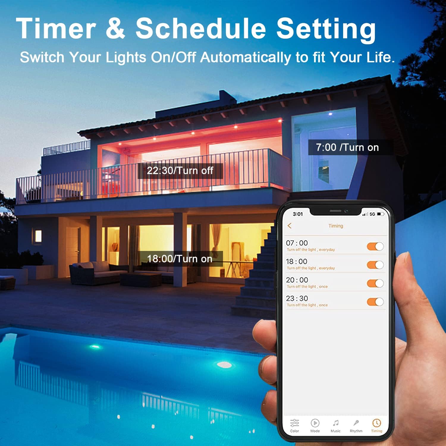 Recessed Lighting 6 Inch Smart Recessed Ceiling Light 16W 1350LM Color Changing LED Downlight RGB & Daylight 5000K Dimmable by Bluetooth App Control,16 Million Colors,DIY Scenes,Timer,23 Modes,6 Pack