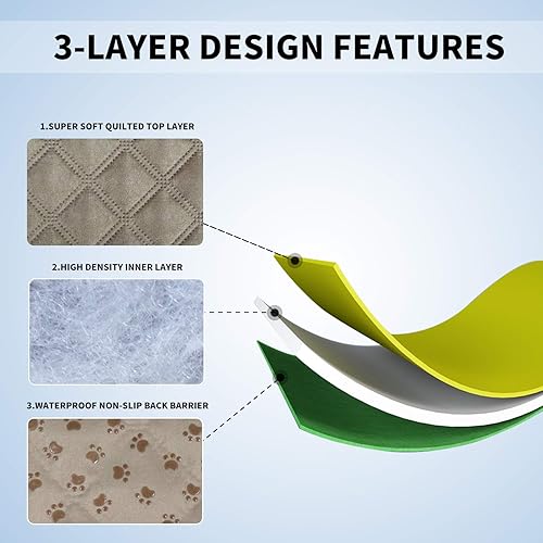 Miniatura 5 de Easy-Going Funda de cama 100% impermeable para perro, manta antideslizante para muebles, funda de sofá lavable, funda de sofá de replacer (30 x 70