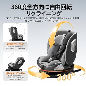 Amazon | Vasacava チャイルドシート 新生児 isofix 回転式 360