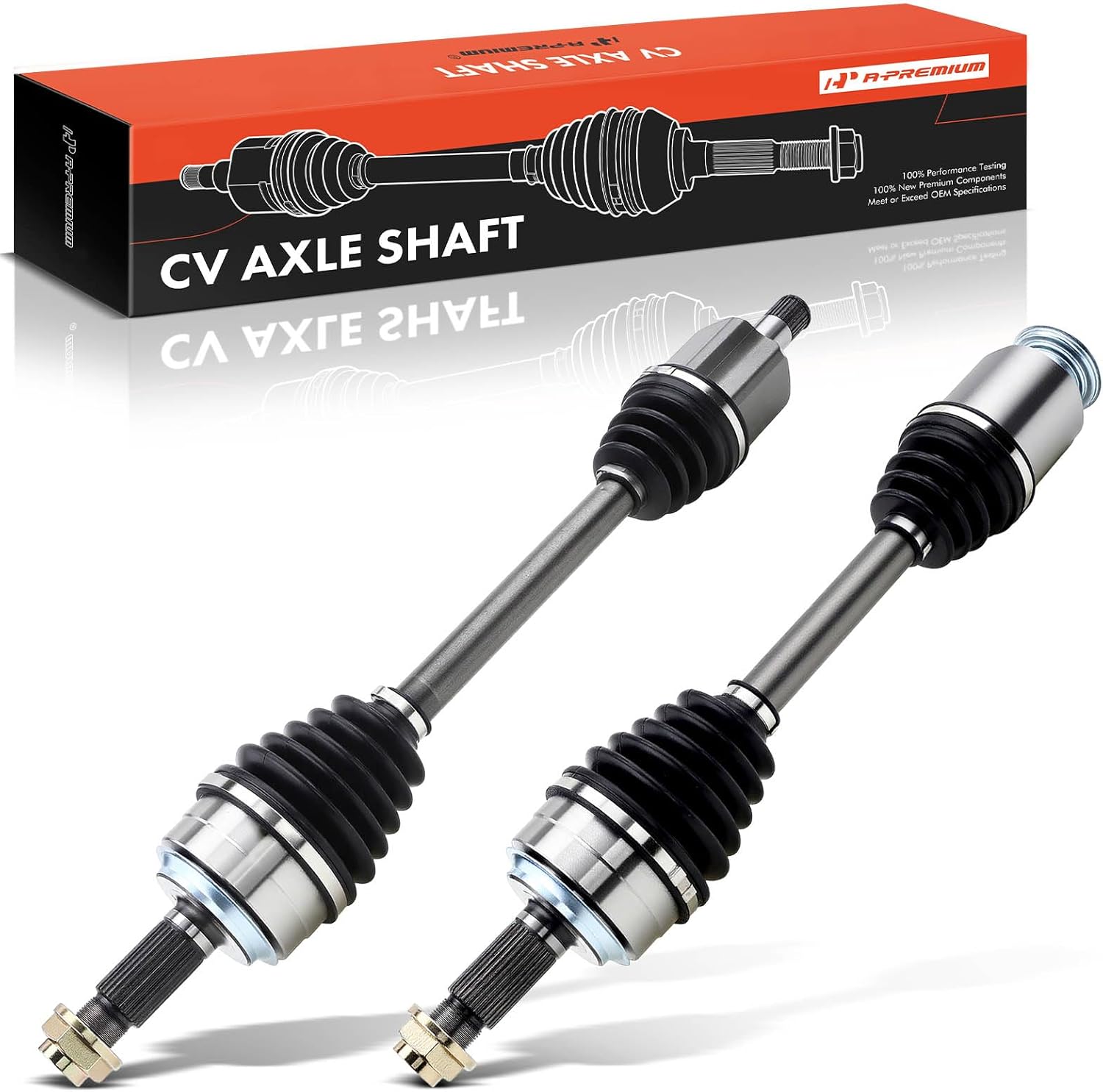 A-Premium Pair (2) Front CV Axle Shaft Assembly Compatible with Honda CR-V 2007 2008 2009 2010 2011 2012 2013 2014 2.4L, Driver and Passenger Side