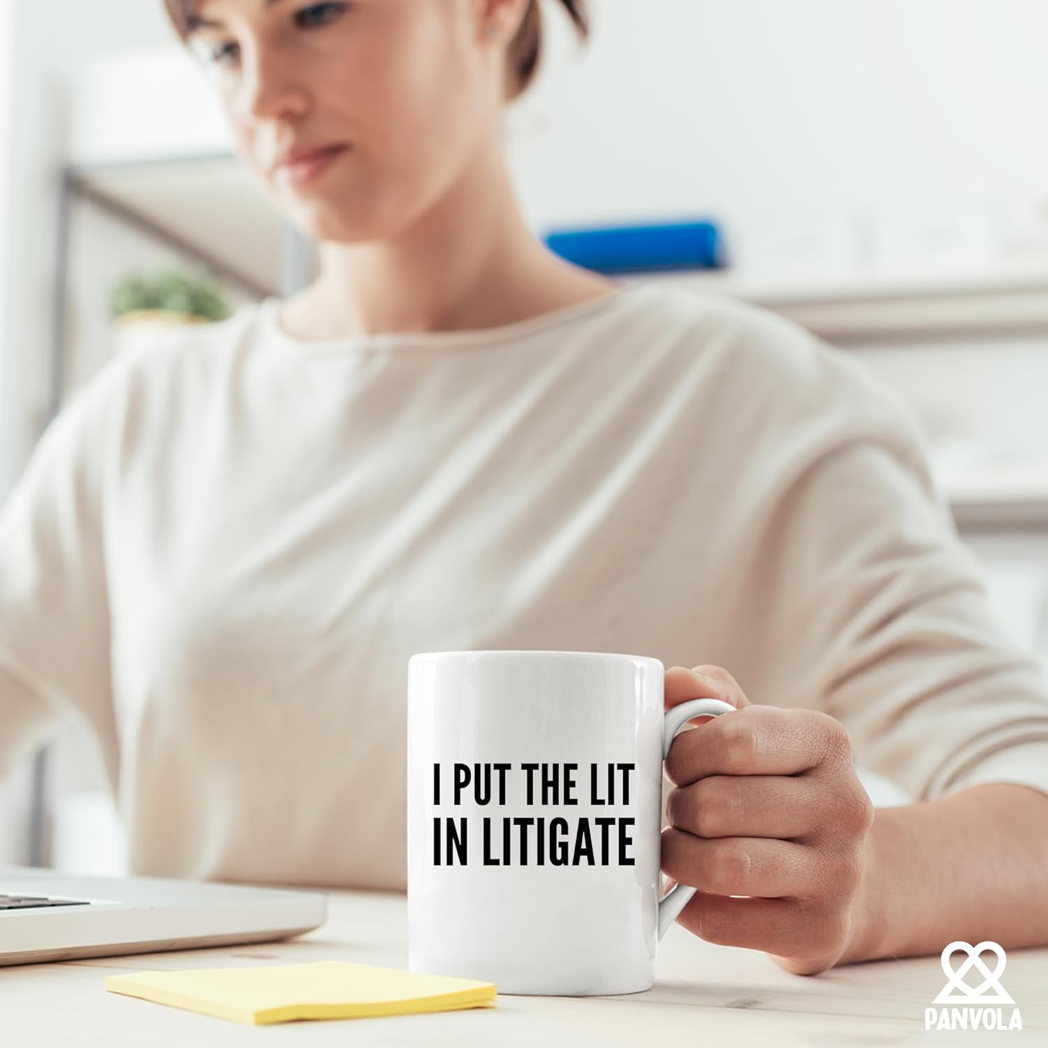 Panvola I Put The Lit In Litigate Lawyer Gifts To Attorney Law Student Graduation Gifts Teacher Coworker Lawyer Dad Mom Husband Wife Ceramic Coffee Mug 11oz White Novelty Drinkware - Image 4