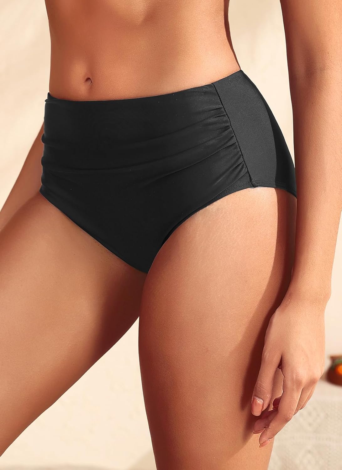 Daci Full Coverage Bikini Bottoms - Mid Rise Bathing Suit Bottoms for Women Tummy Control Swimsuit Bottom - Image 3