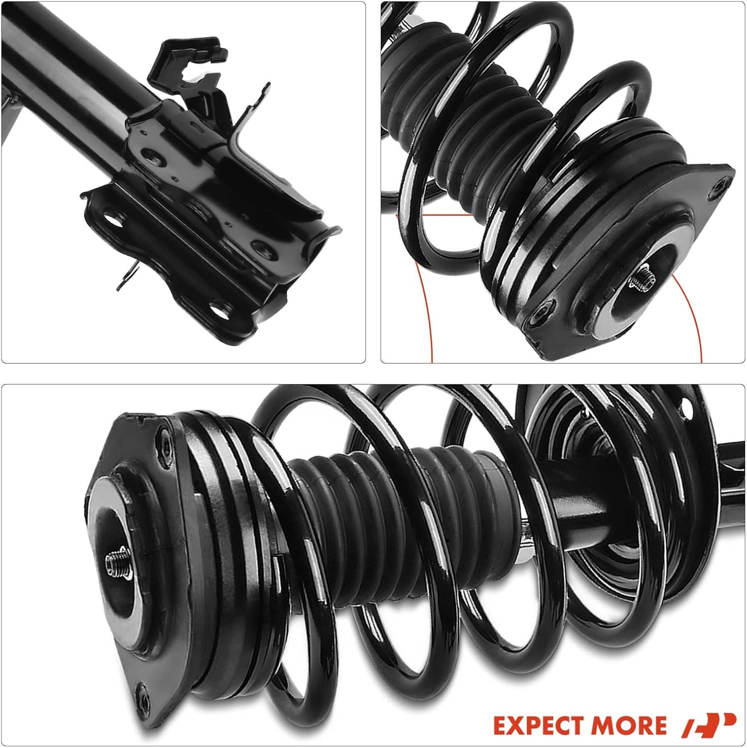 A-Premium Front Strut & Coil Spring Assembly Compatible with Nissan Sentra [1.8L] 2014-2019 - 2x Replacement Suspension Complete Strut Shock Absorber with Coil Spring