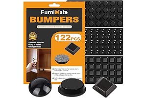 Adhesive Rubber Feet, 122pcs of Self-Adhesive Black Rubber Bumpers, The Perfect Solution...