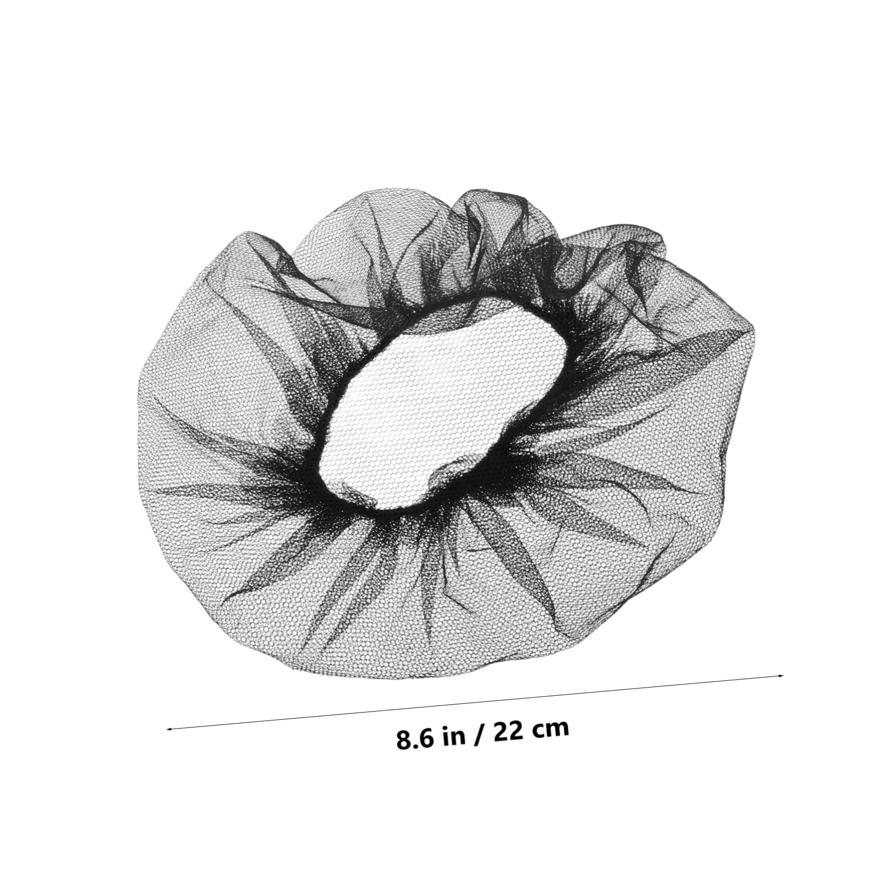 WOONEKY Nylon Haarnetz Schwarz 50 Stück, Elastisch für Küche und Haarschutz