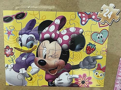 Miniatura 7 de Disney Rompecabezas de 5 piezas de madera de Minnie Mouse en caja de almacenamiento de madera