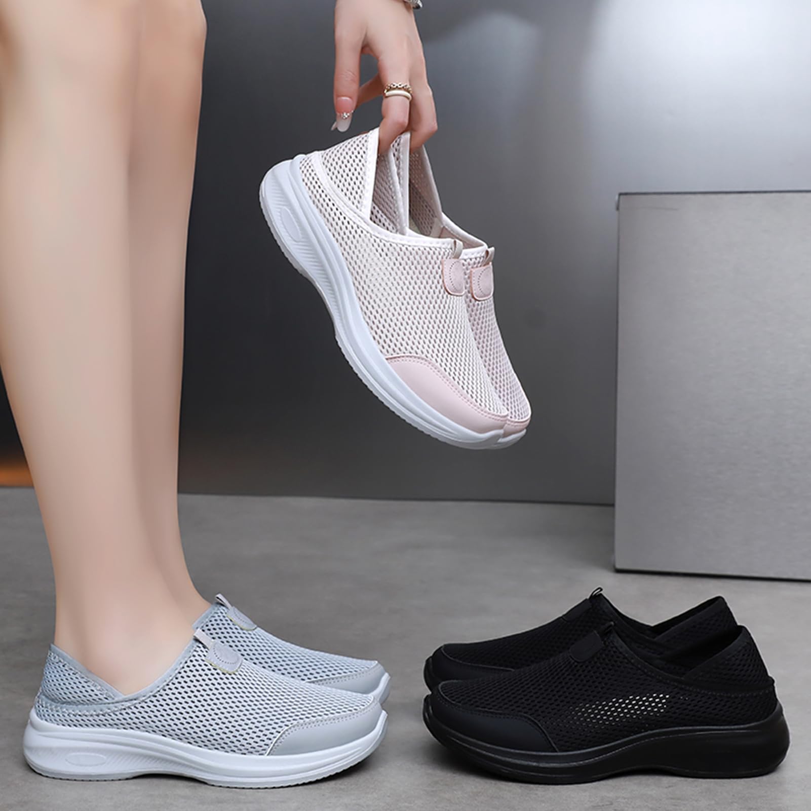 Alexis Leroy Damskie buty do biegania, tenisa, fitnessu, joggingu, chodzenia, lekkie, oddychające, antypoślizgowe buty outdoorowe