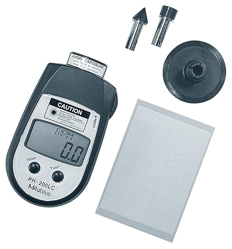 Mitutoyo 982-552, tacómetro digital de mano, contacto de 6 a 25,000 rpmsin contacto de 6 a 99,999 rpm, estilo contactosin contacto