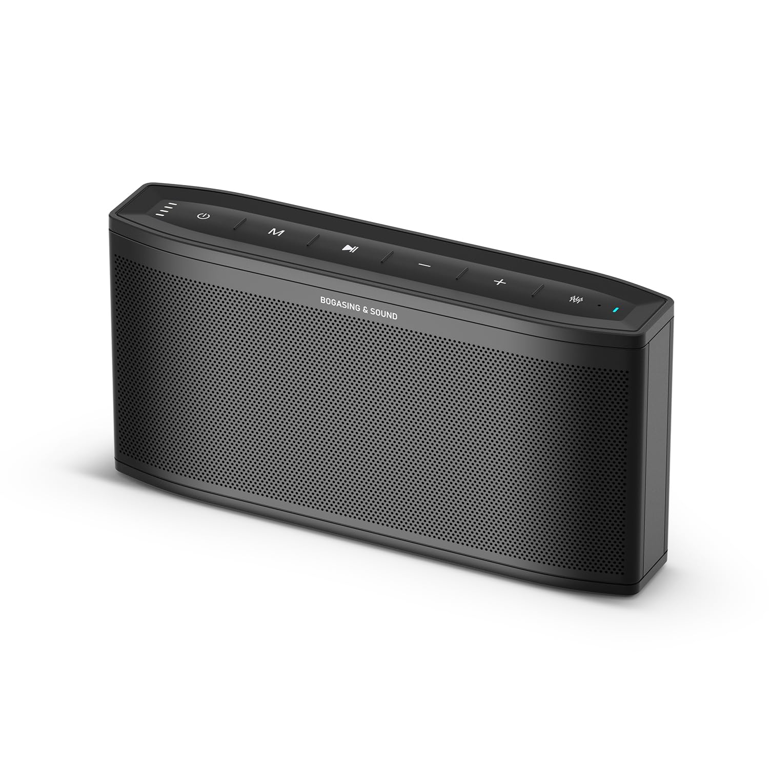 BOGASING Era S9 Pro Altavoz Bluetooth Potente, 2 Canales Audio Altavoces inalambrico, Sonido Delicado, 2 radiadores pasivos, 48H, EQ, TF, AUX, Speaker para el Hogar (Negro)