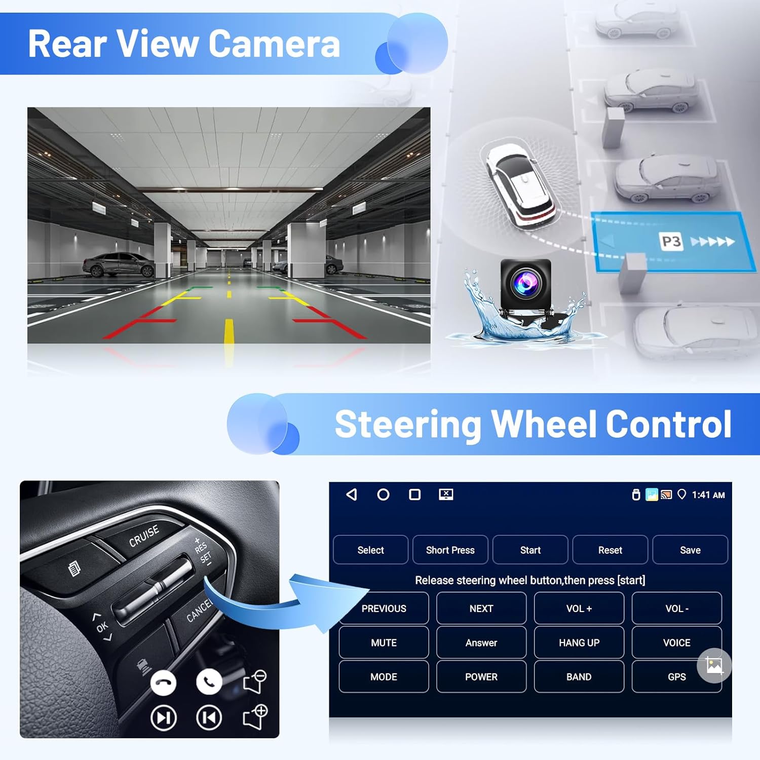 4G 64G for Ford Fusion Mondeo 2013-2019 Radio Screen CarPlay Android 15 IPS 9" Touchscreen Car Stereo Android Auto Backup Camera Bluetooth 5.0 GPS FM RDS EQ 13UI