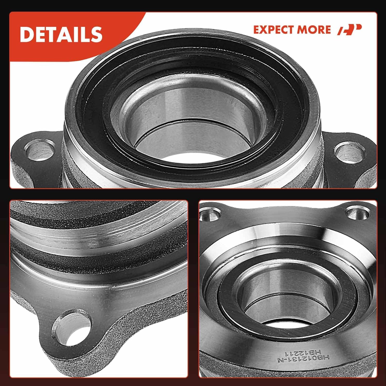 A-Premium Rear Wheel Bearing and Hub Assembly Compatible with Toyota Sequoia 2001 2002 2003 2004 2005 2006 2007
