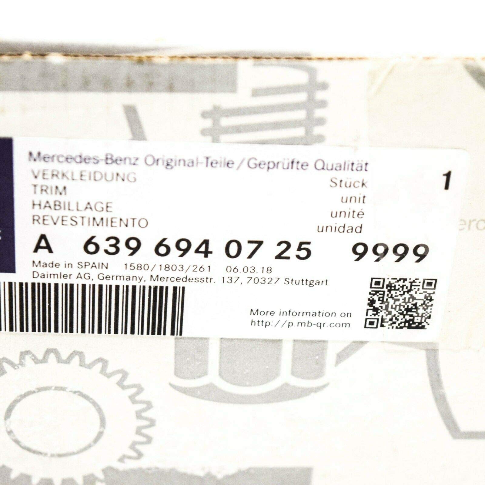 GTV INVESTMENTS MB Vito W639 untere Scharnier-Verkleidung für  