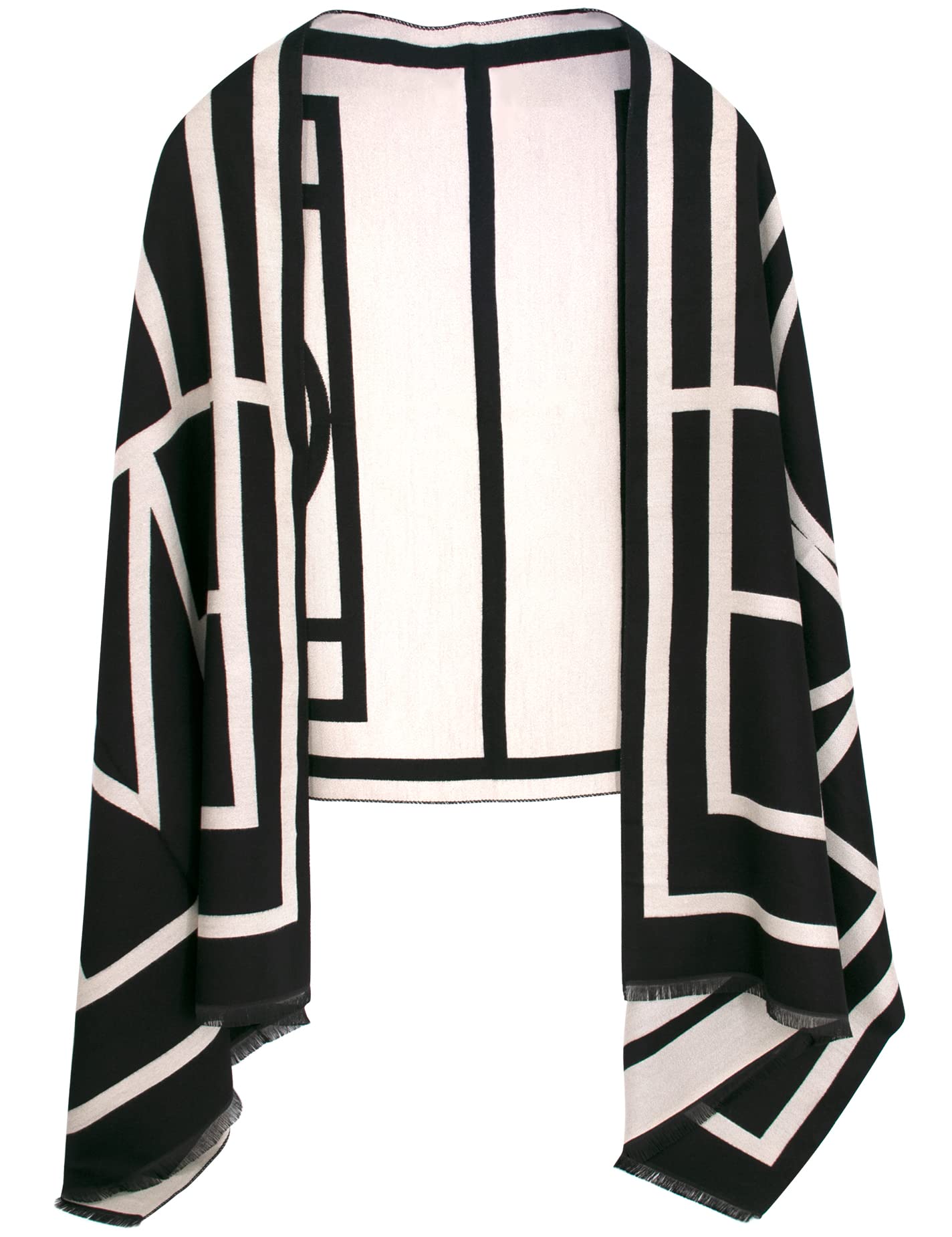 AONTUSCardigan Pashmina Wraps Shawls Ponchos for Women Winter Open Front Cape Blanket Scarfs