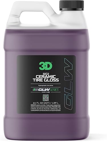 3D SiO2 Ceramic Tire Gloss, Serie GLW Fórmula hidrofóbica que protege contra la decoloración, agrietamiento y decoloración Spray de protección UV
