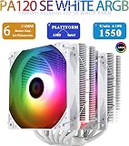 TR-Thermalright Peerless Assassin 120 SE White ARGB CPU Air Cooler, Dual Tower and Fan with 6 Heatpipes, 2 x 120 mm TL-C12CW-S PWM Fan with 1550 rpm White, for AM5/AM4, Intel LGA1851/1700/115x/1200 - 2
