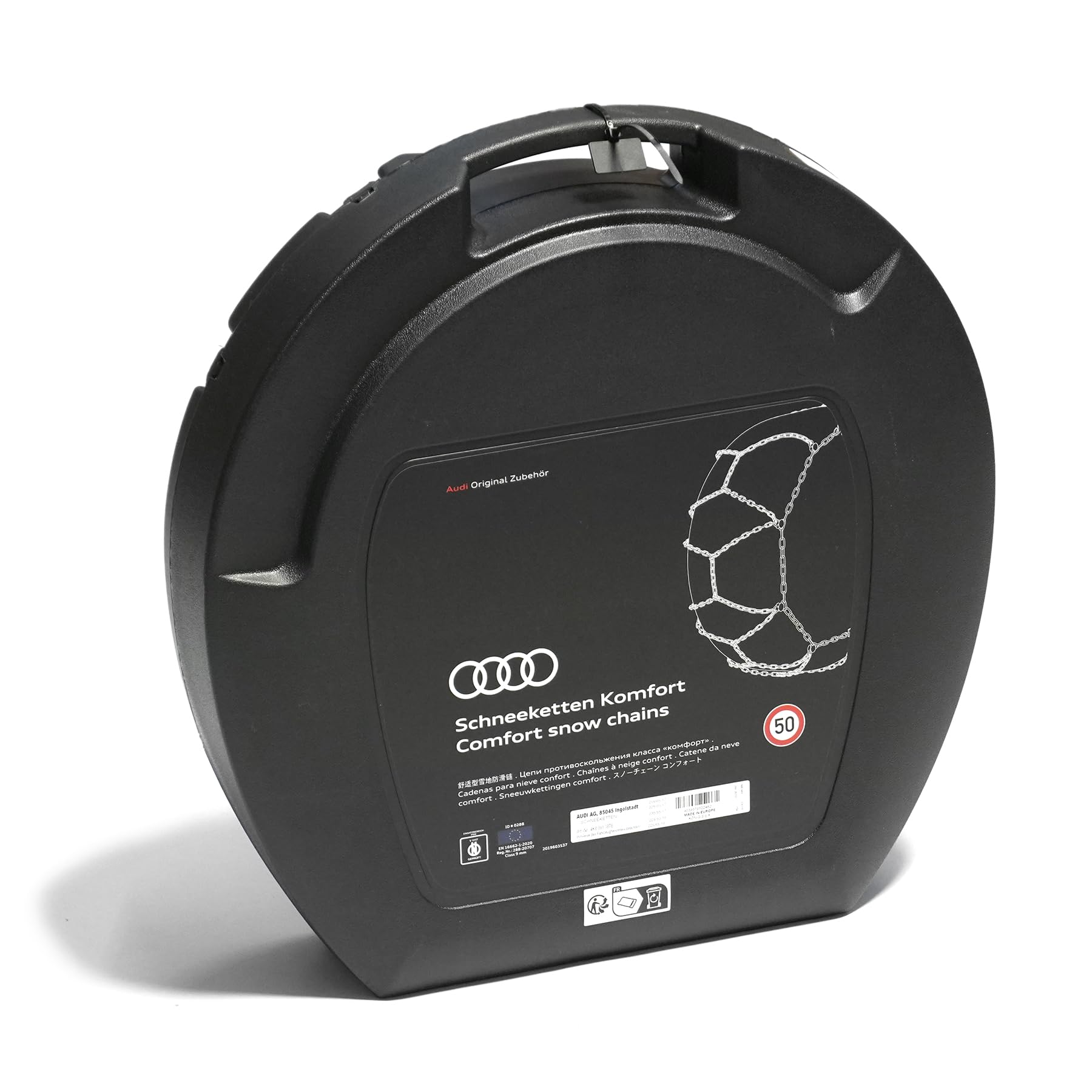 Audi Łańcuchy śniegowe, kompatybilne z oponami 215/65 R17, 225/60 R17, 235/55 R17, 225/50 R18, 225/55 R18, 235/45 R19, nr referencyjny 4K8091387B