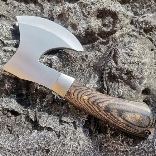 Machadinha Cabo De Madeira Super Afiado Cortar Carne Full Tang