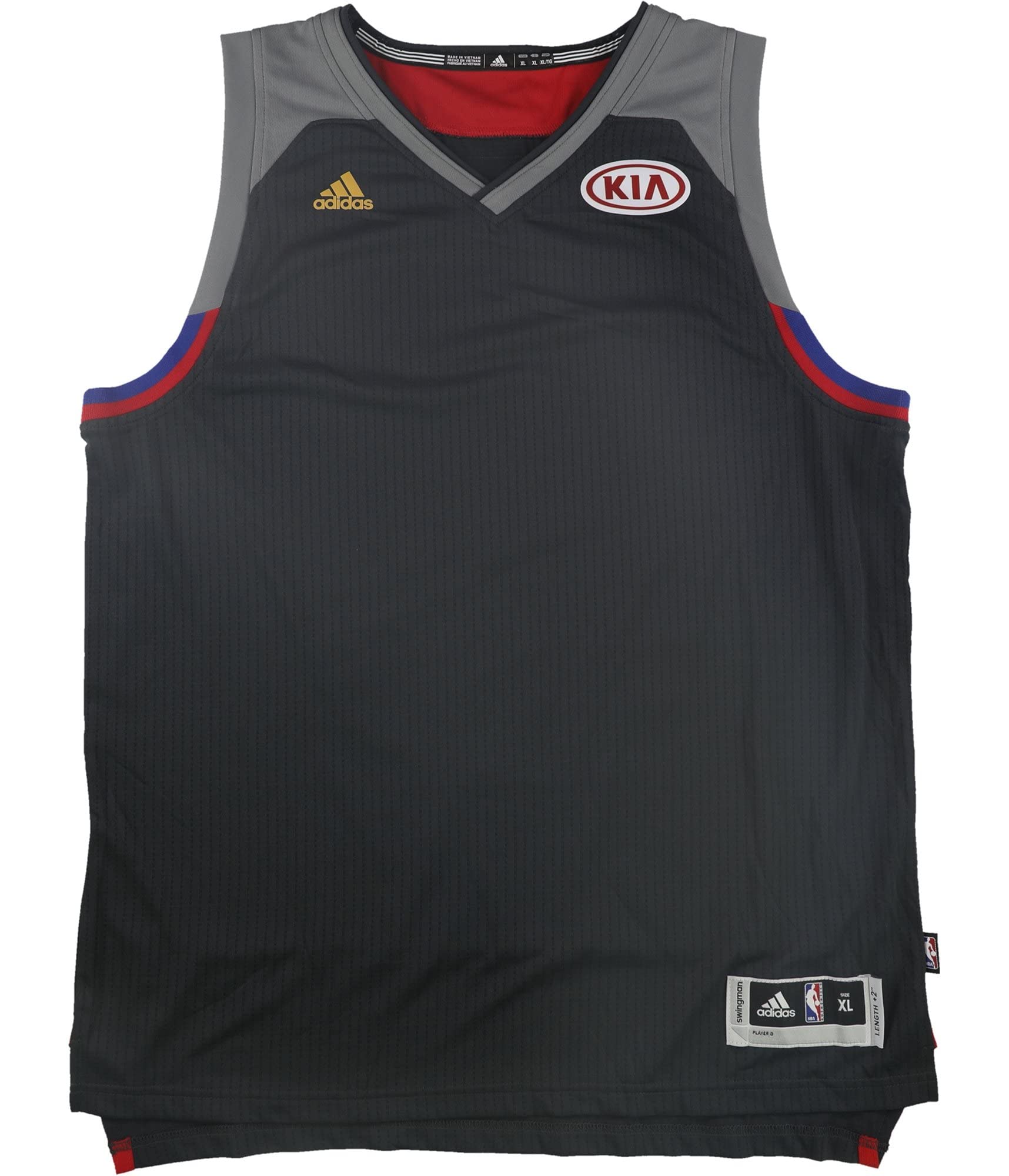 adidas Mens Allstar West Jersey, Grey, Medium