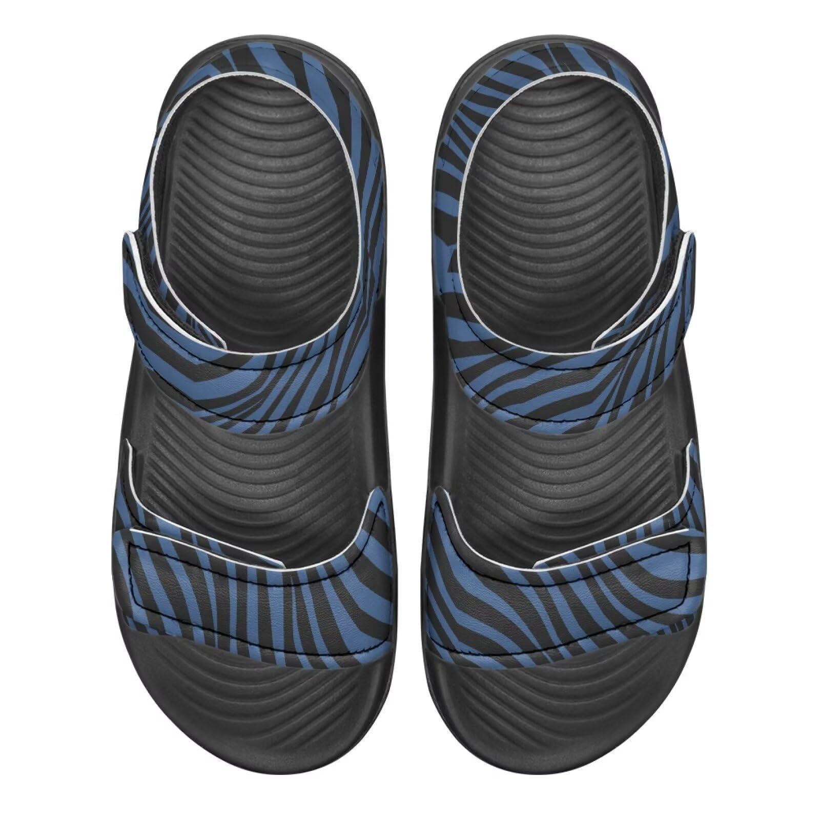 Ocwfudsx Toddler Boys' Hook and Loop Beach Sandals - Stable, Safe, Anti-slip, for Learning Walking, Running, Travel