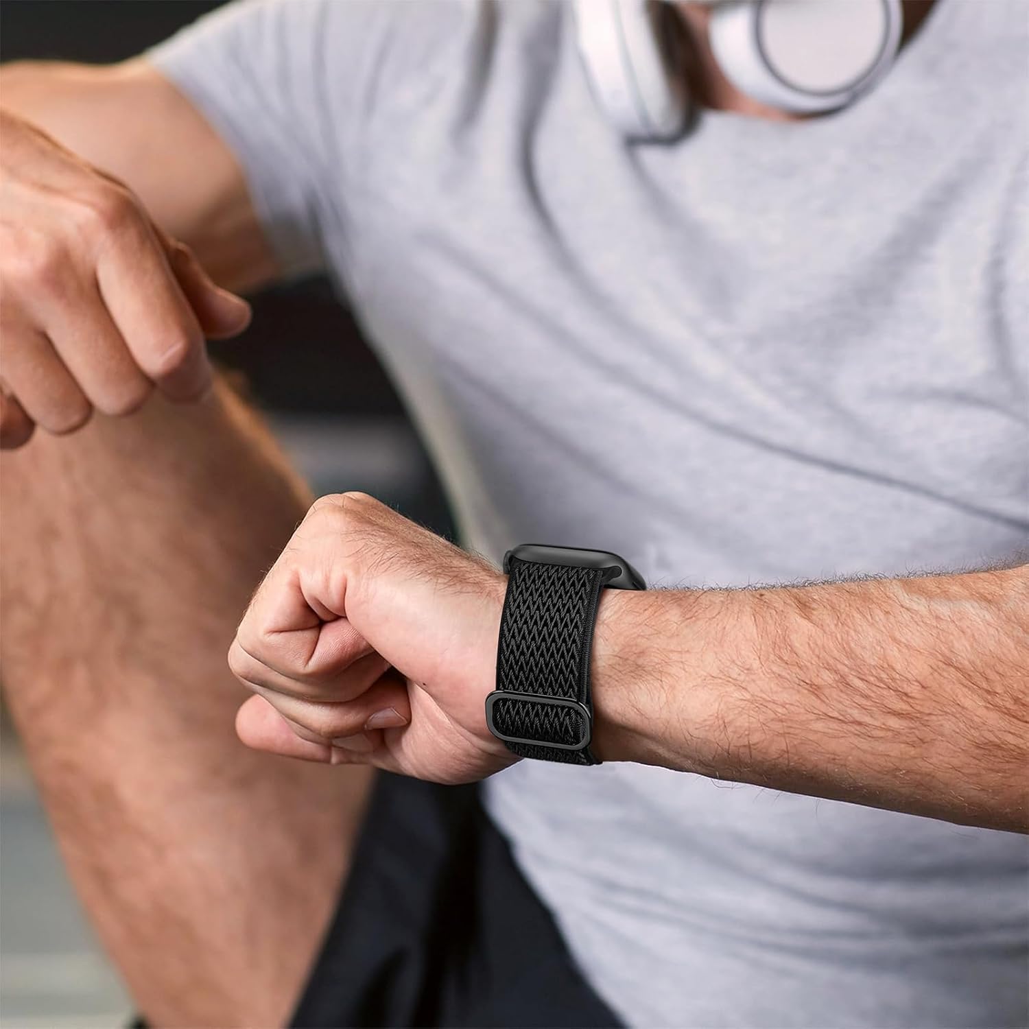 4 Pack Stretchy Nylon Band Compatible with Apple Watch Bands for Men Women 44mm 40mm 41mm 42mm 45mm 46mm 49mm 38mm, Braided Solo Loop Elastic Strap for iWatch Ultra 3 2 Series 11 10 9 8 7 6 5 4 SE 3 - Image 6