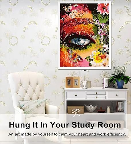 Miniatura 127 de Baisite 1112 Pintura por números, para adulto, principiante, niño, 12 pulgadas de ancho x 16 pulgadas de largo, 2 lienzos, 8 pinceles de madera