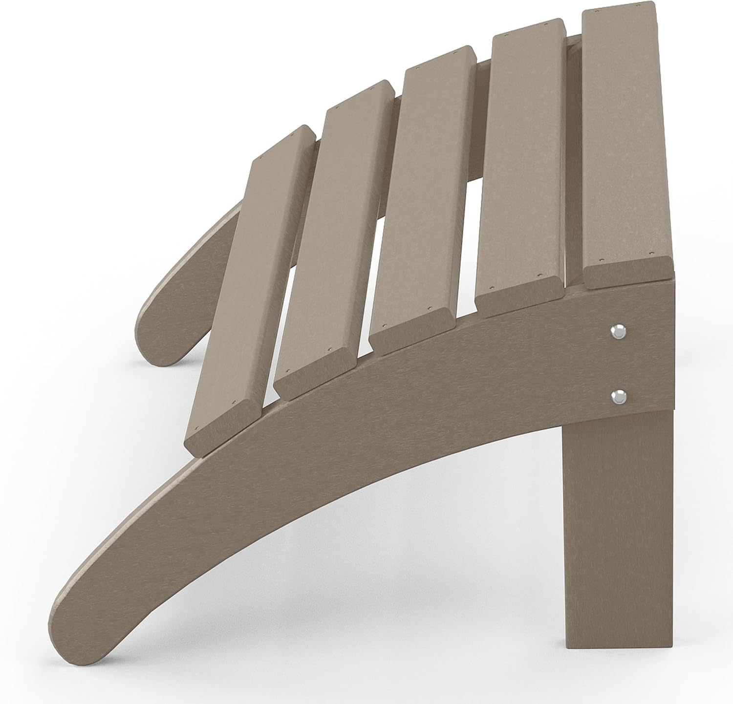 Weathered Wood Outdoor Adirondack Ottoman Footrest