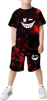 Boys' short-sleeved suit, fashionable and comfortable, suitable for summer adventure and casual occasions.